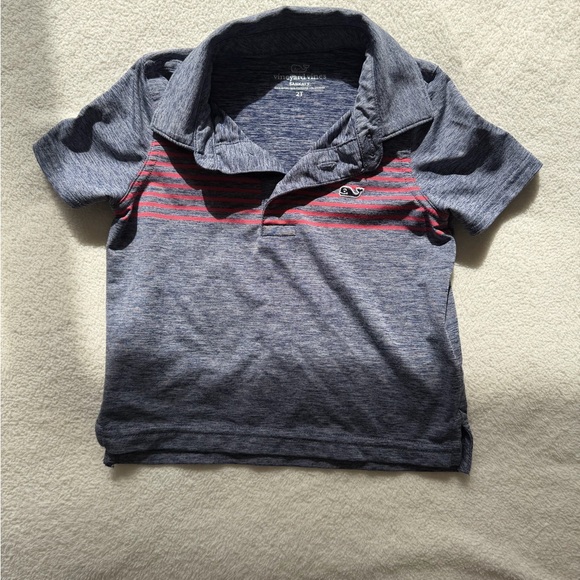 Vineyard Vines Other - Vineyard Vines Boys 2T Sankaty Performance Polo - Blue & Red Stripe